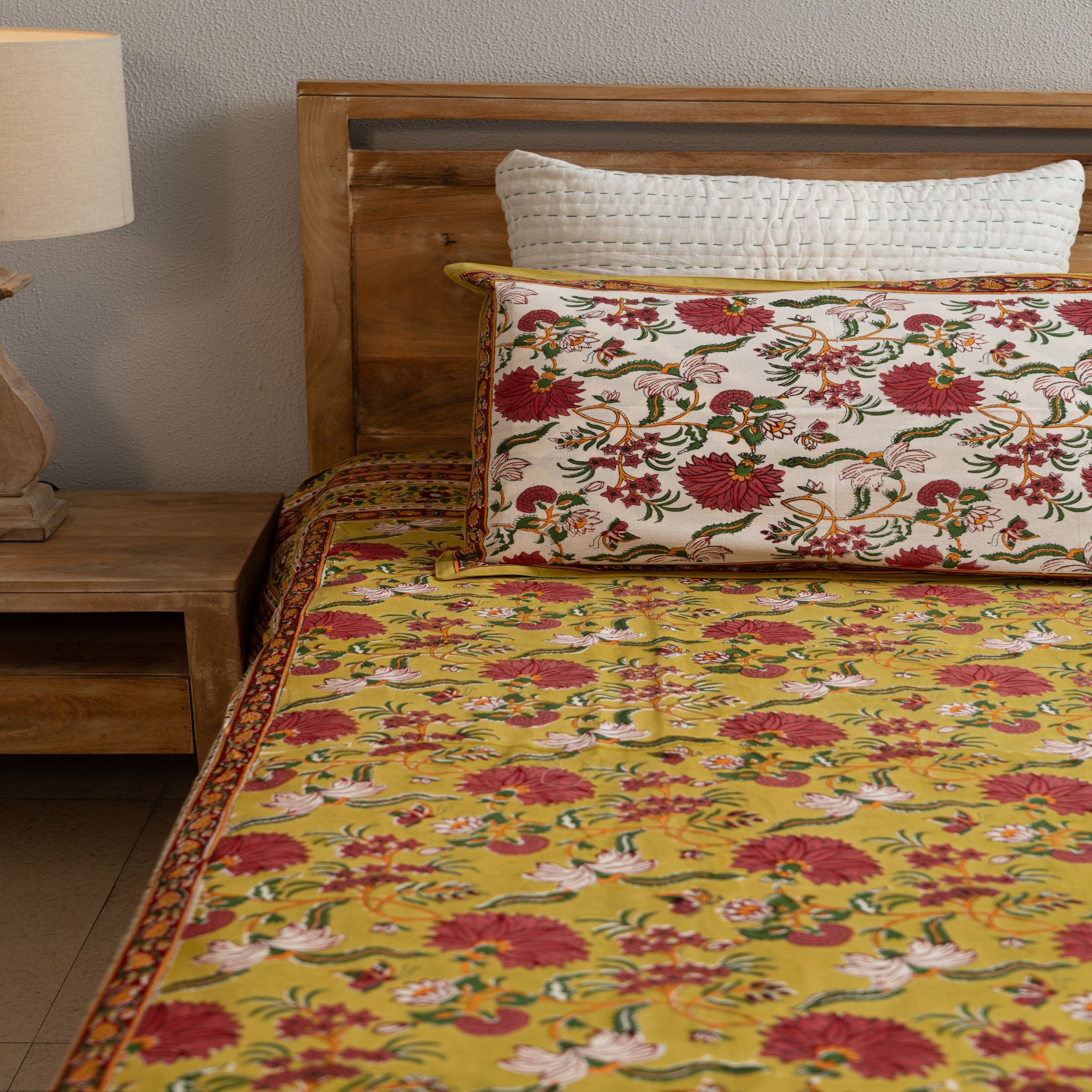 Mustard Marigold Dreams Bedsheet
