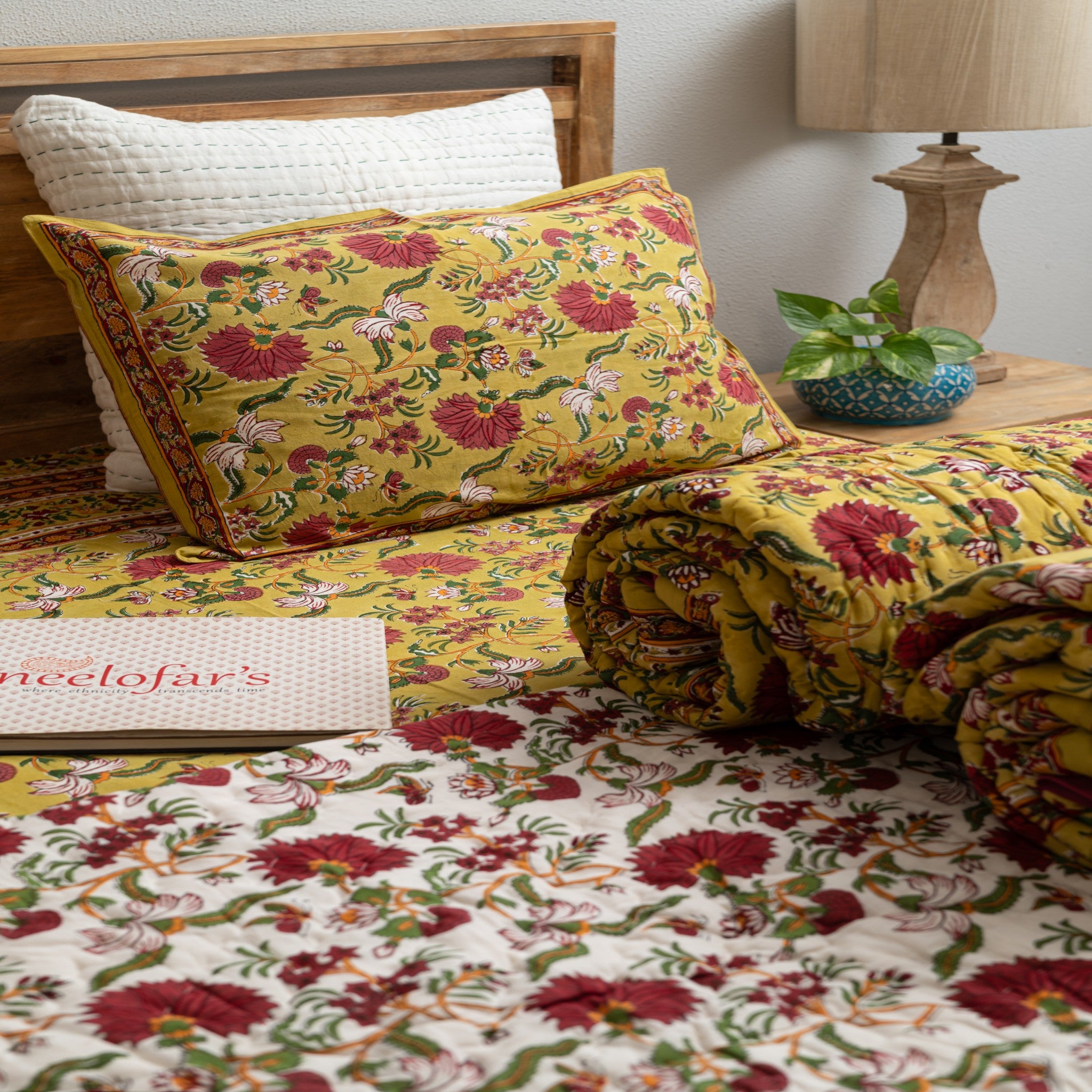 Golden Bloom Reversible Quilt