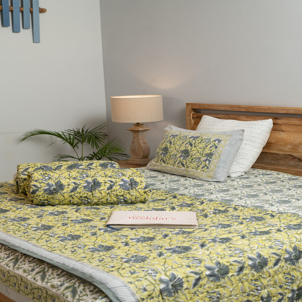 Earthy Olive Elegance Bedsheet