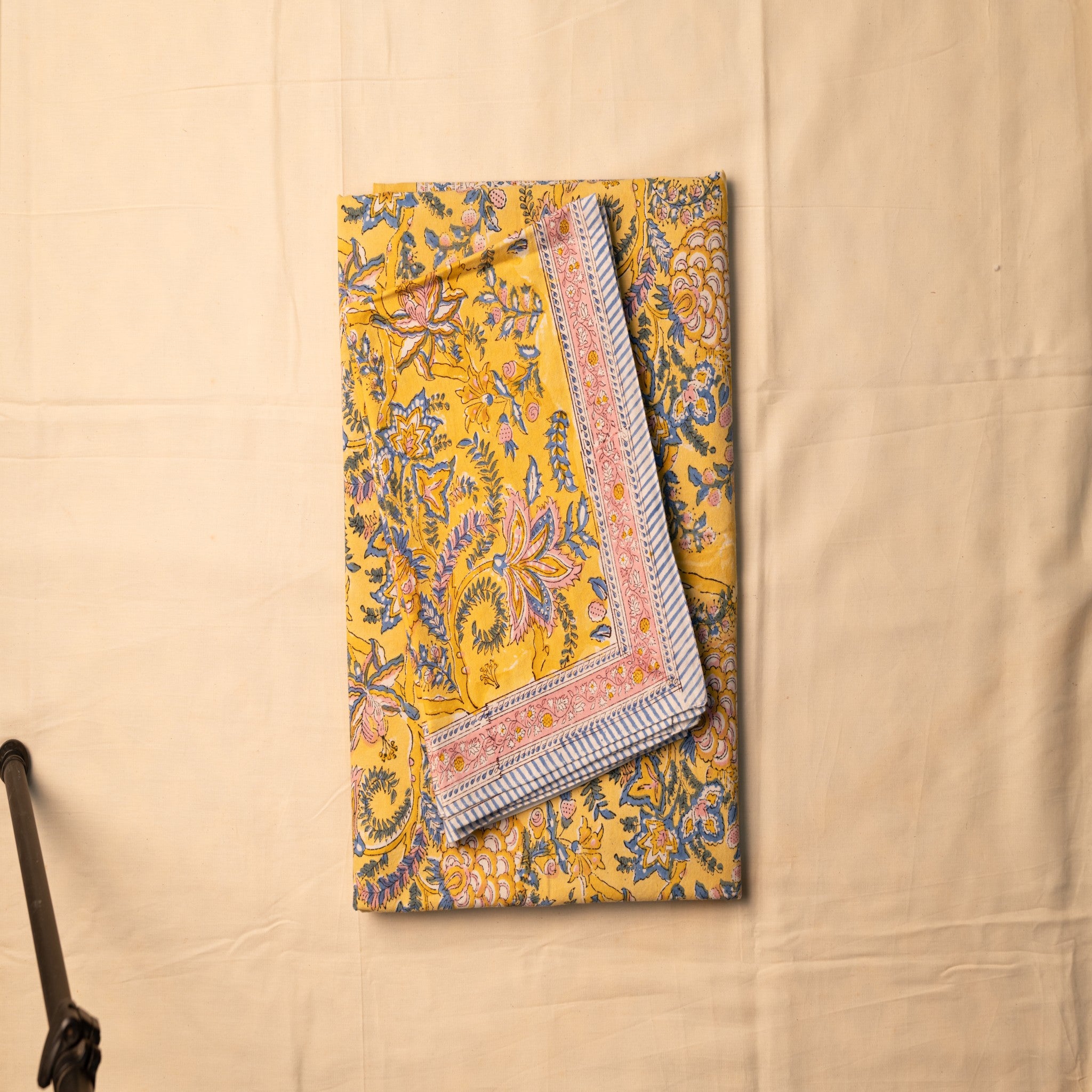 Golden Petal Harmony Bedsheet Set